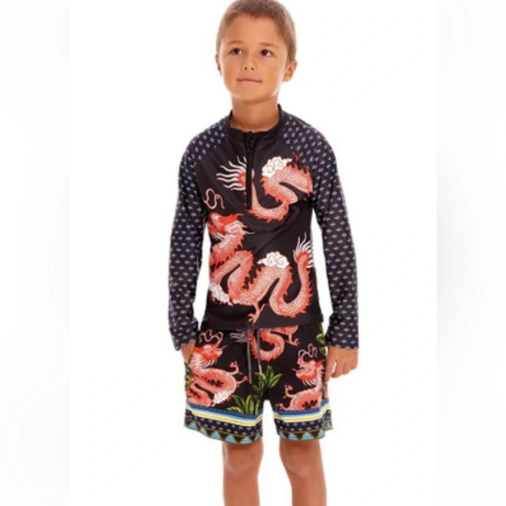 AGUA BENDITA BOYS SWIM SHORTS NICK VOILA NWT
